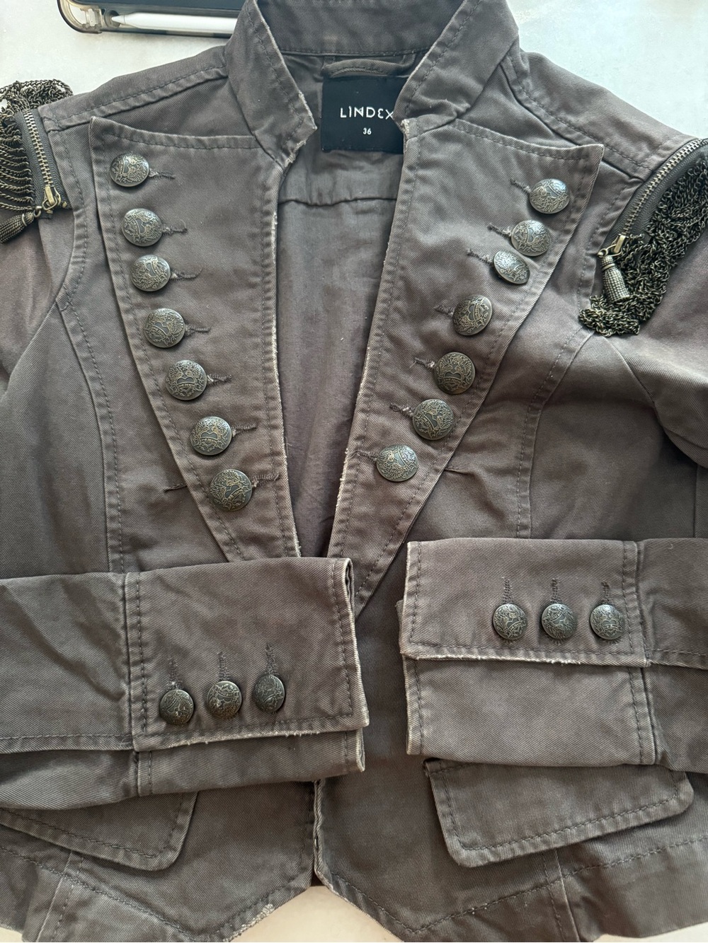 Women's Military-Style Brown Jacket